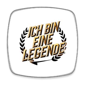 Ich bin eine Legende - Viereckiger Kühlschrankmagnet - Weiß - Vorne