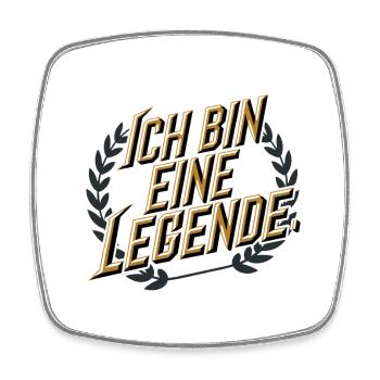 Ich bin eine Legende - Viereckiger Kühlschrankmagnet - Weiß - Vorne