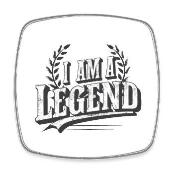 Ich bin eine Legende - Viereckiger Kühlschrankmagnet - Weiß - Vorne