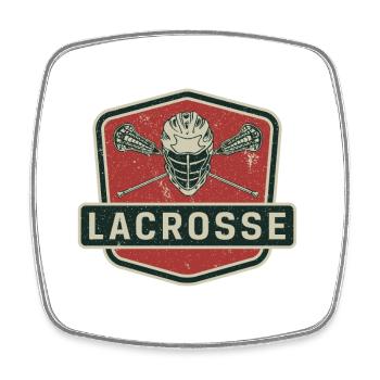 Lacrosse Retro - Square fridge magnet - white - Front