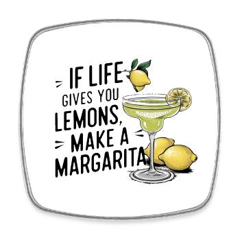 Quand la vie vous donne des citrons, faites de la margarita - Magnet carré - blanc - Devant