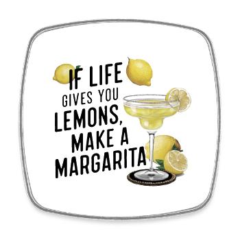 Quand la vie vous donne des citrons, faites de la margarita - Magnet carré - blanc - Devant