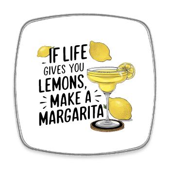 Quand la vie te donne des citrons, fais une margarita - Magnet carré - blanc - Devant
