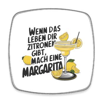Quand la vie vous donne des citrons, faites de la margarita - Magnet carré - blanc - Devant