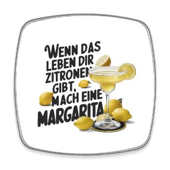 Quand la vie vous donne des citrons, faites de la margarita - Magnet carré - blanc - Devant