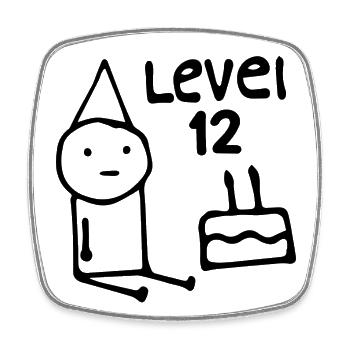 12th Birthday Party 12 Years Old Birthday Teens - Magnet carré - blanc - Devant
