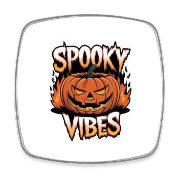 Spooky Jack-o'-lantern – Spooky Vibes - Square fridge magnet - white - Front