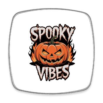 Spooky Jack-o'-lantern – Spooky Vibes - Square fridge magnet - white - Front