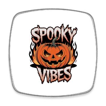 Spooky Jack-o'-lantern – Spooky Vibes - Square fridge magnet - white - Front