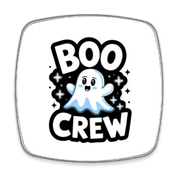Süßes Gespenst – Boo Crew - Viereckiger Kühlschrankmagnet - Weiß - Vorne