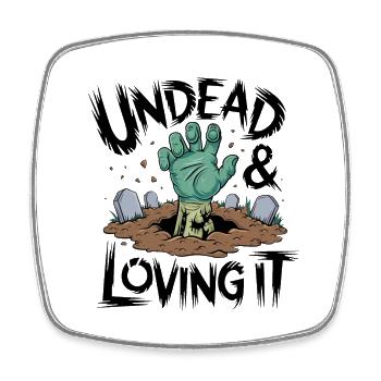 Zombie Hand - Mort-vivant et amour - Magnet carré - blanc - Devant