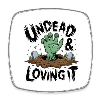 Zombie Hand - Undead & Loving It - Square fridge magnet - white - Front