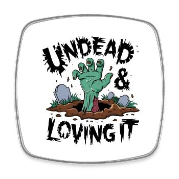 Zombie Hand - Mort-vivant et amour - Magnet carré - blanc - Devant