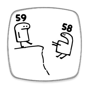 59 Years - 59th Birthday Fun 59 Year Old Gift - Square fridge magnet - white - Front