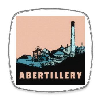 Abertillery - Welsh Towns Series - Square fridge magnet - white - Front