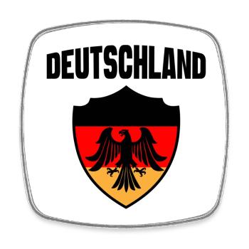 Deutschland - Viereckiger Kühlschrankmagnet - Weiß - Vorne
