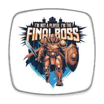 I'm the FinalBoss – Powerful Character - Square fridge magnet - white - Front