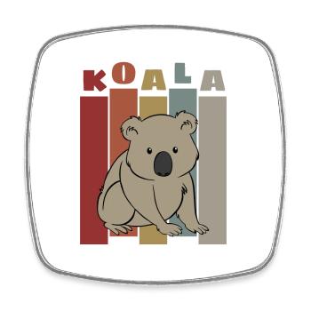 Koala Retro - Square fridge magnet - white - Front