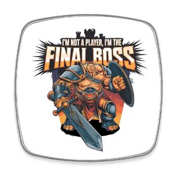 I'm the FinalBoss – Powerful Character - Square fridge magnet - white - Front