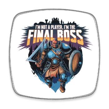 I'm the FinalBoss – Powerful Character - Square fridge magnet - white - Front