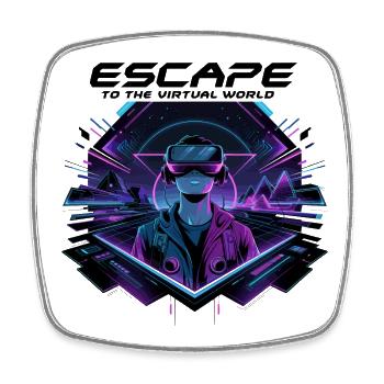 Escape to the Virtual World – Future VR-Design - Viereckiger Kühlschrankmagnet - Weiß - Vorne