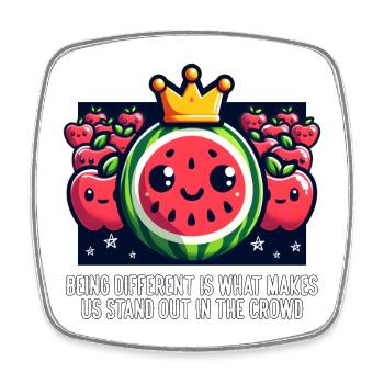 BEING DIFFERENT IS WHAT MAKES US STAND OUT - Square fridge magnet - white - Front