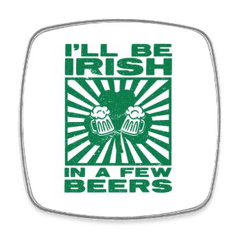 Bier Trinken Trinker Irland Irisch St Patricks Day - Viereckiger Kühlschrankmagnet - Weiß - Vorne