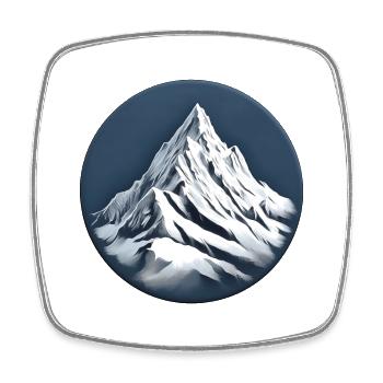 Matterhorn of the Swiss Alps, symbol of the mountains - Square fridge magnet - white - Front