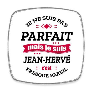 JEAN-HERVÉ PARFAIT - PRENOM JEAN-HERVÉ - Magnet carré - blanc - Devant