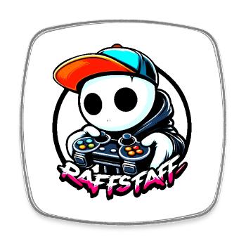 Gamer Gamepad Freak Graffiti Gaming - raffstaff ® - Square fridge magnet - white - Front