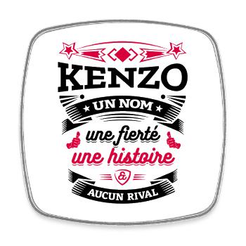 KENZO UN NOM UNE FIERTÉ AUCUN RIVAL - Magnet carré - blanc - Devant