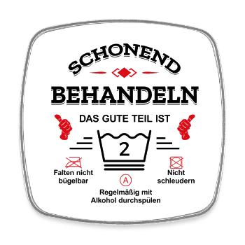 SCHONEND BEHANDELN 2 JAHRE GEBURTSTAG KIND - Viereckiger Kühlschrankmagnet - Weiß - Vorne