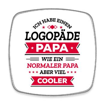 LOGOPÄDE PAPA: VATERTAG, GEBURTSTAG, WEIHNACHTEN - Viereckiger Kühlschrankmagnet - Weiß - Vorne