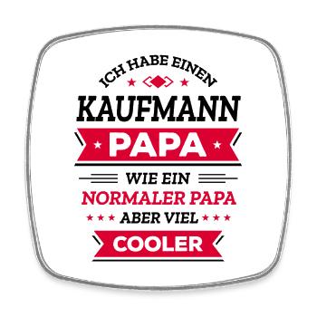 KAUFMANNPAPA COOLER ALS NORMALER PAPA VATERTAG - Viereckiger Kühlschrankmagnet - Weiß - Vorne
