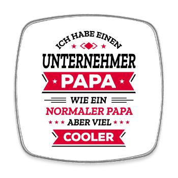 UNTERNEHMERPAPA: GEBURTSTAG, WEIHNACHTEN, VATERTAG - Viereckiger Kühlschrankmagnet - Weiß - Vorne