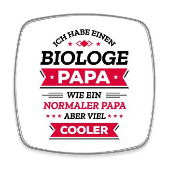 BIOLOGE PAPA: VATERTAG, GEBURTSTAG, WEIHNACHTEN - Viereckiger Kühlschrankmagnet - Weiß - Vorne