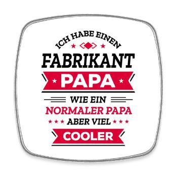 FABRIKANT PAPA: GEBURTSTAG WEIHNACHTEN VATERTAG - Viereckiger Kühlschrankmagnet - Weiß - Vorne