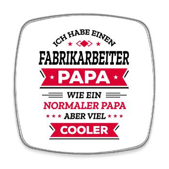 FABRIKARBEITERPAPA GEBURTSTAG WEIHNACHTEN VATERTAG - Viereckiger Kühlschrankmagnet - Weiß - Vorne