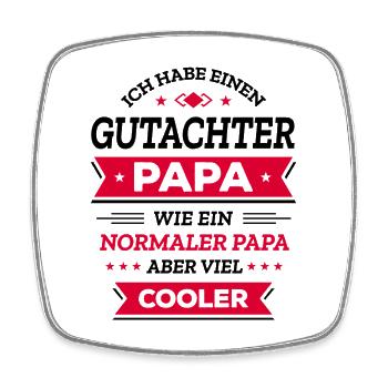 GUTACHTERPAPA: GEBURTSTAG WEIHNACHTEN VATERTAG - Viereckiger Kühlschrankmagnet - Weiß - Vorne