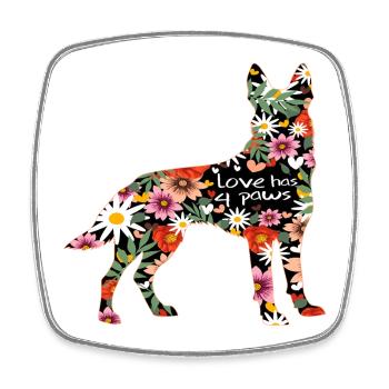 German Shepherd Design - Square fridge magnet - white - Front