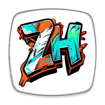 Zurich zh Switzerland - Square fridge magnet - white - Front