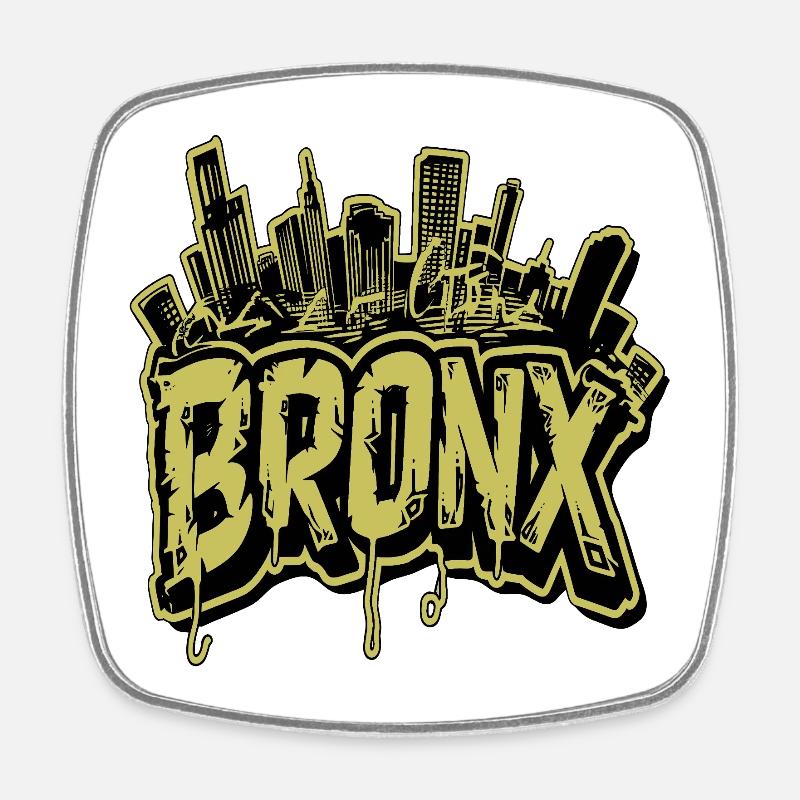 Graffiti du Bronx à New York - Magnet carré - blanc