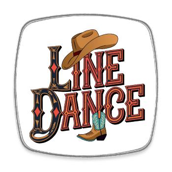 Line Dance mein Hobby - meine Passion - mein Ding - Viereckiger Kühlschrankmagnet - Weiß - Vorne