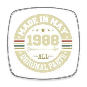 Mai 1988 Anniversaire Mai 1988 Anniversaire Mai 1988 - Magnet carré - blanc - Devant