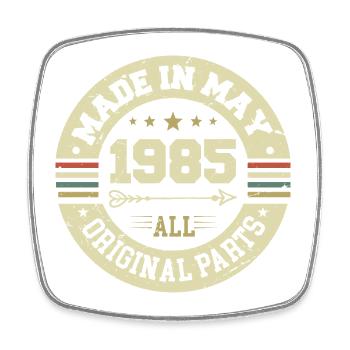 Mai 1985 Jahrestag Mai 1985 Geburtstag May 1985 - Viereckiger Kühlschrankmagnet - Weiß - Vorne