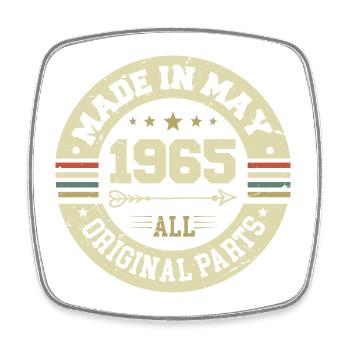 Mai 1965 Jahrestag Mai 1965 Geburtstag May 1965 - Viereckiger Kühlschrankmagnet - Weiß - Vorne