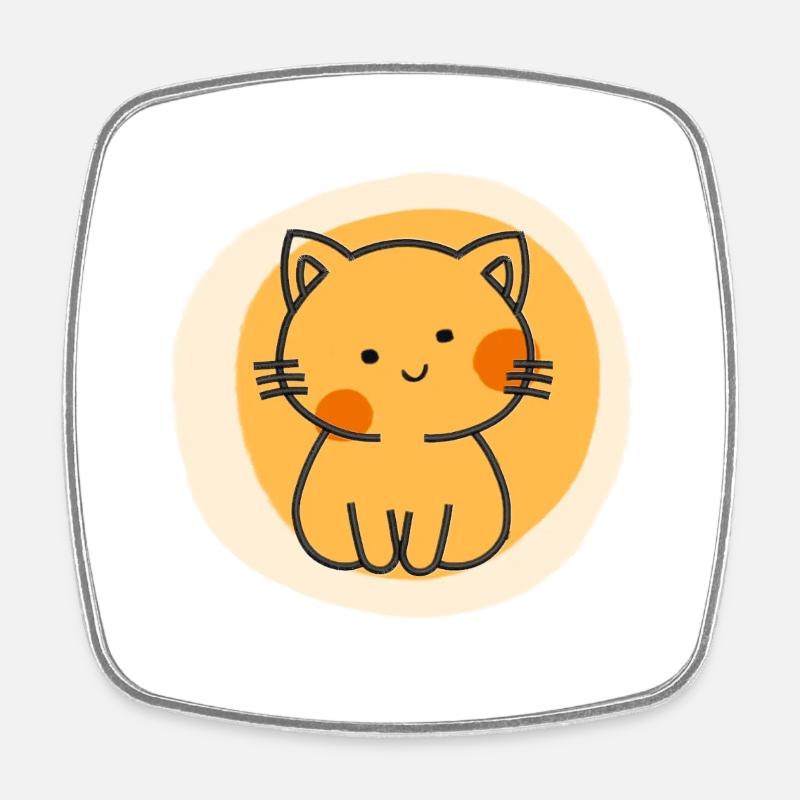 Kidi Cat - Square fridge magnet - white