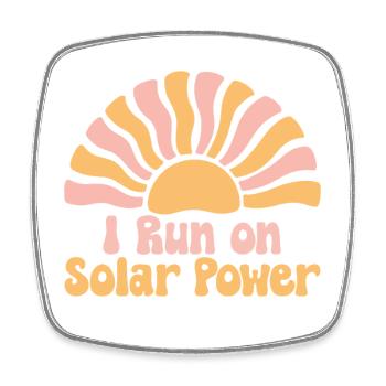 Je fonctionne à l’énergie solaire - Magnet carré - blanc - Devant