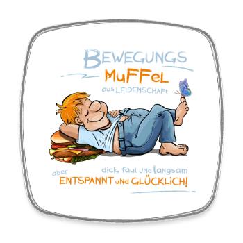 Couch potatoes - Square fridge magnet - white - Front