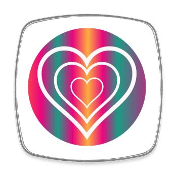 MERCI. MAÎTRESSE. COEUR. MAÎTRE. MERCI MAÎTRESSE. - Magnet carré - blanc - Devant